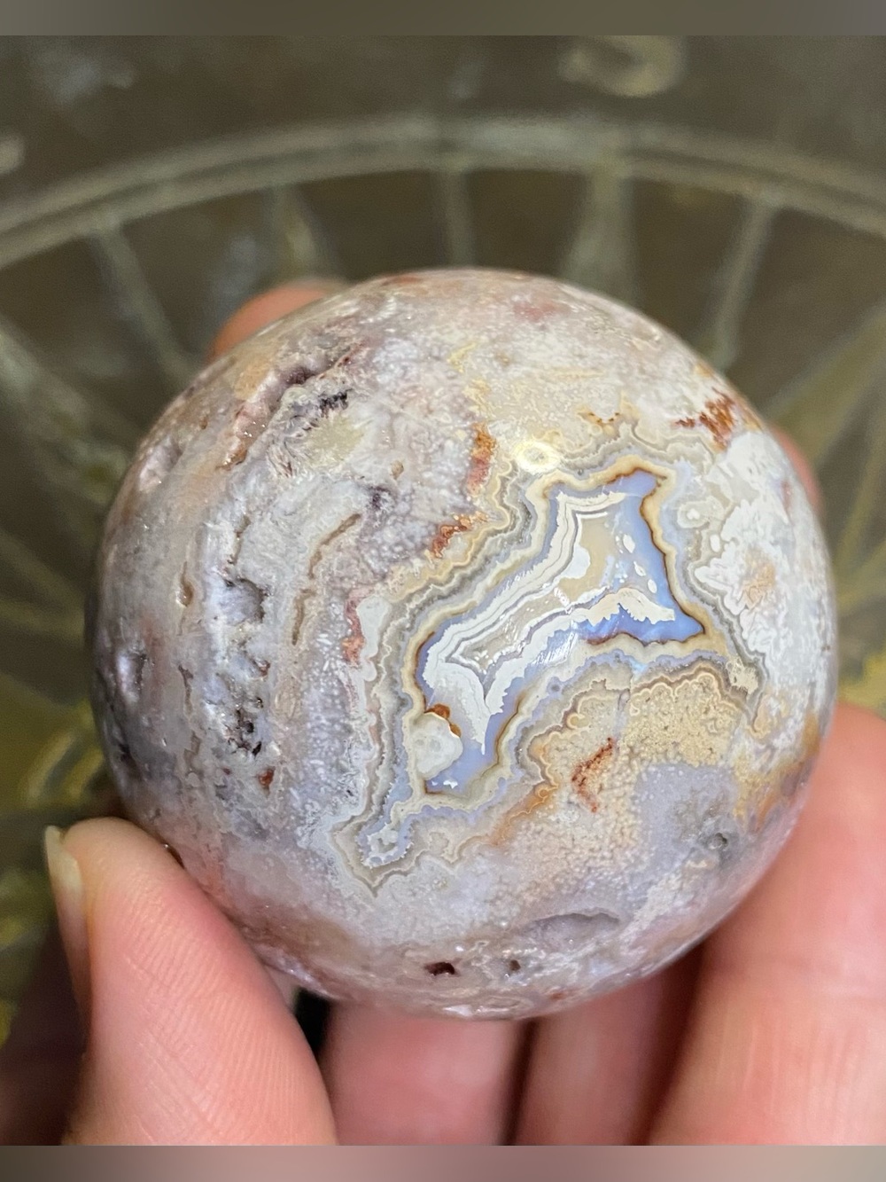 Spectacular Pink Amethyst + Crazy Lace Agate Druzy Sphere | 149g